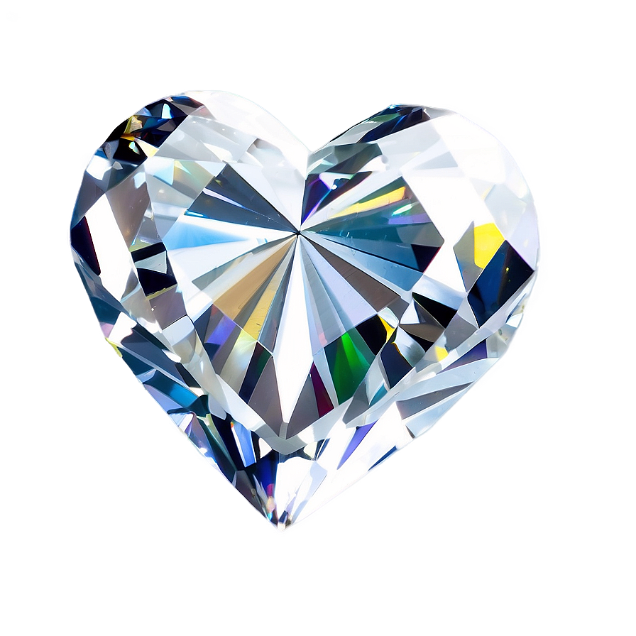 Lustrous Diamond Heart Png Ork21