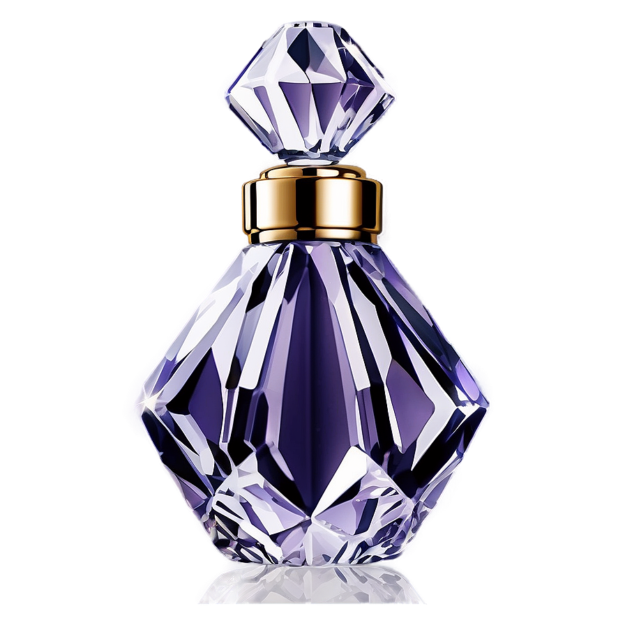 Luxe Diamond Cut Perfume Bottle Png Uhc