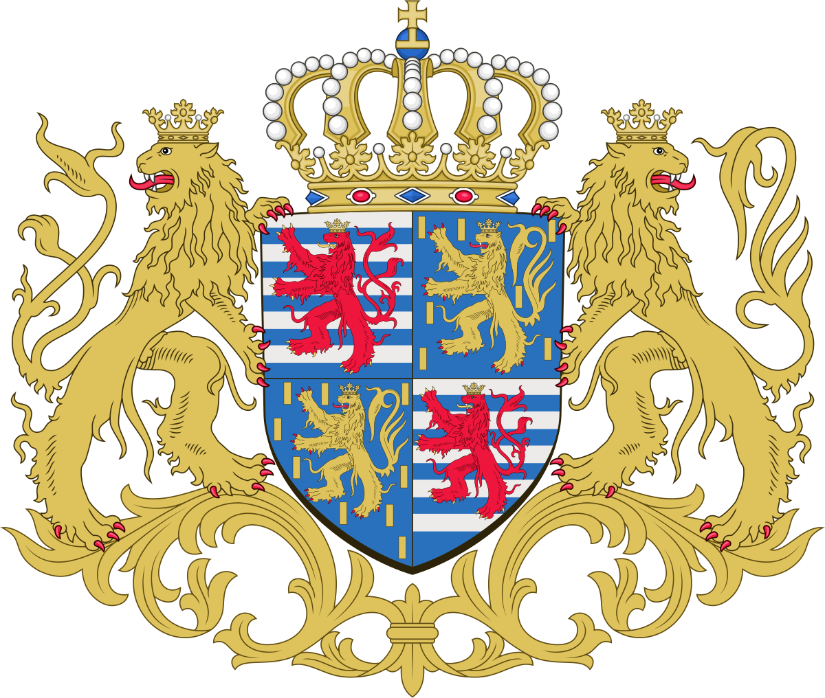 Luxembourg Coatof Arms PNG with transparent background