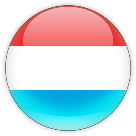 Luxembourg Flag Button PNG with transparent background