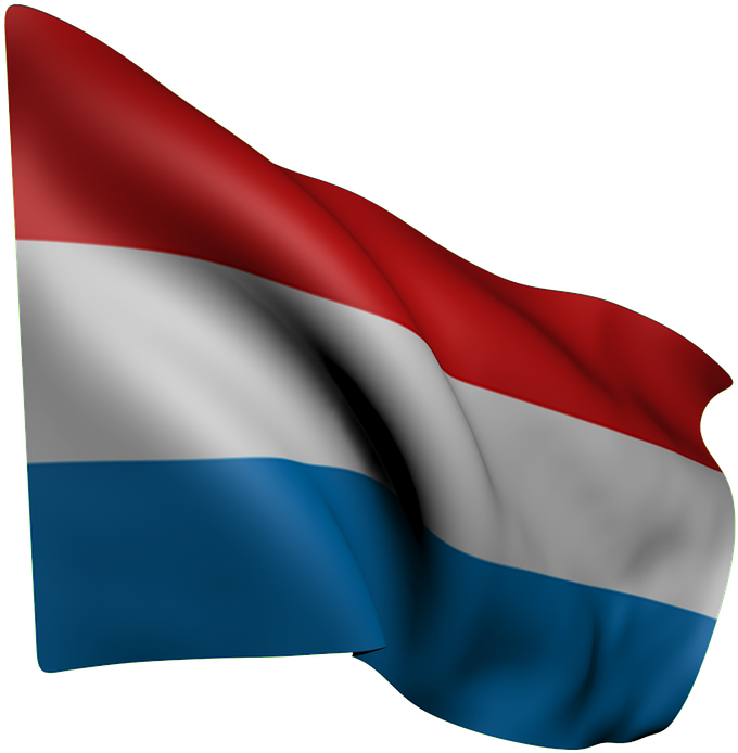 Luxembourg Flag Waving PNG with transparent background