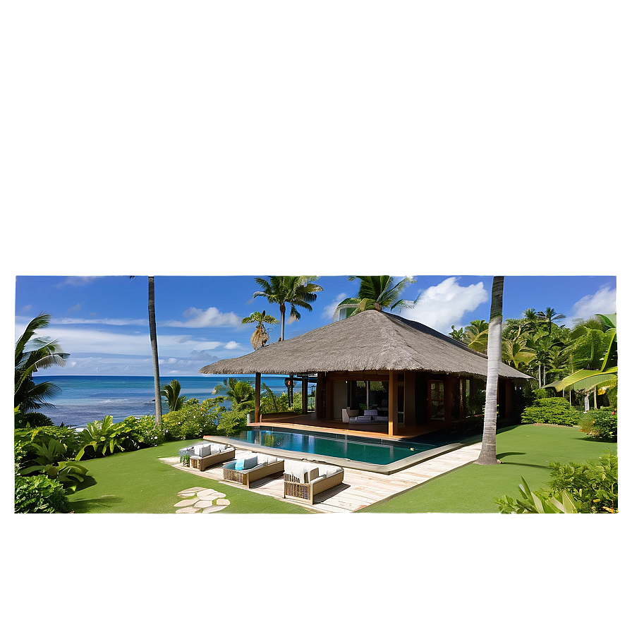 Luxurious Beachfront Villa PNG ruo PNG image with a transparent background, free high-resolution download