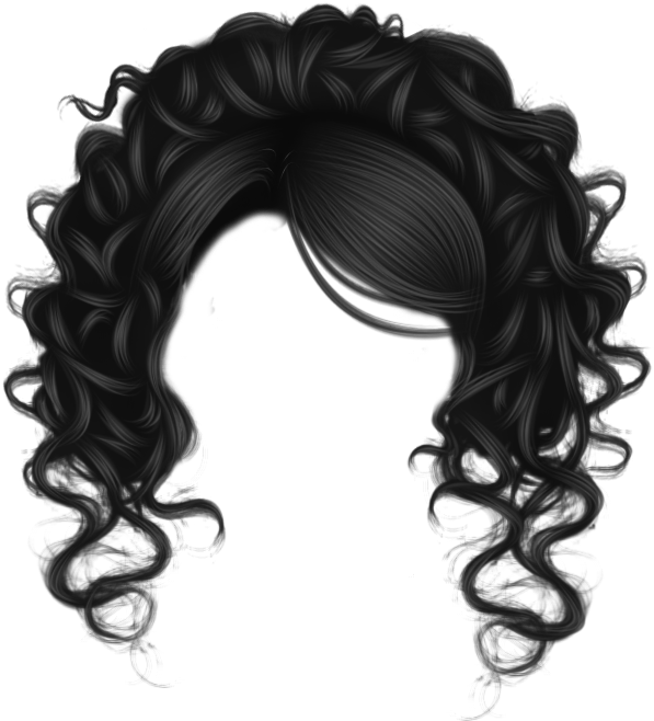 Black Hair Png Image With Transparent Background - Curly Black Hair Transparent, Png Download PNG with transparent background