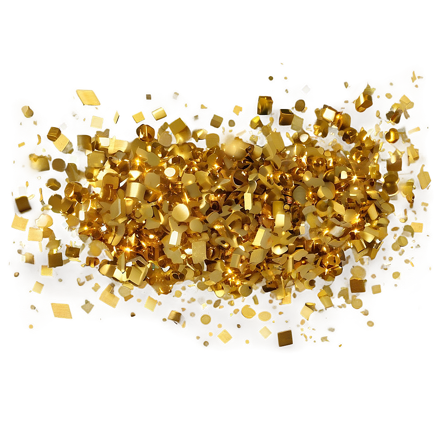 Luxurious Gold Glitter Png 05232024