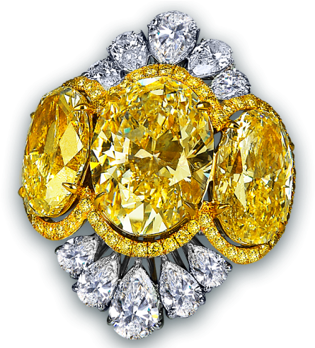 Luxurious Yellow Diamond Ring