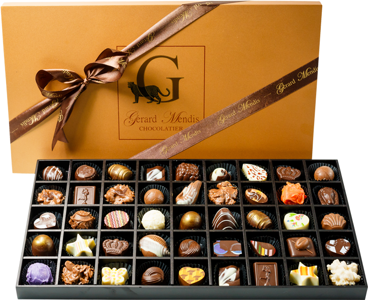 Luxury Assorted Chocolates Box PNG with transparent background