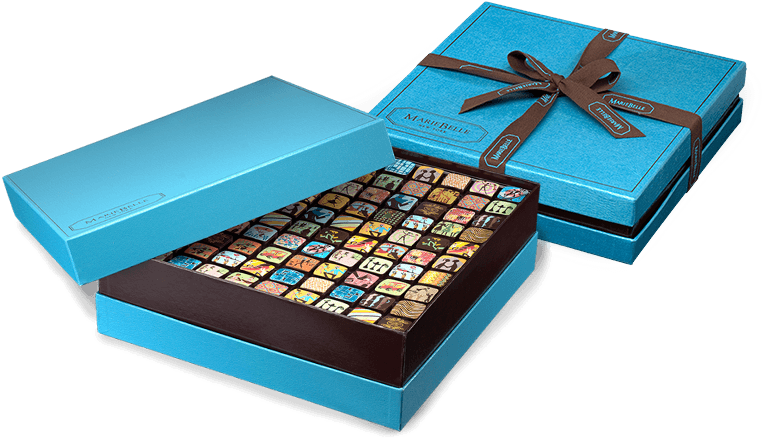 Luxury Assorted Chocolates Gift Box PNG with transparent background
