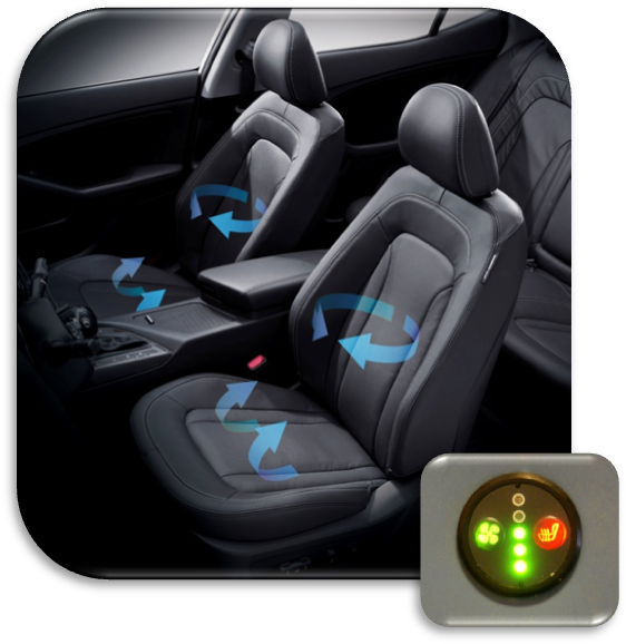 Cooled Seats Take - Air Con Seat Car, HD Png Download PNG with transparent background