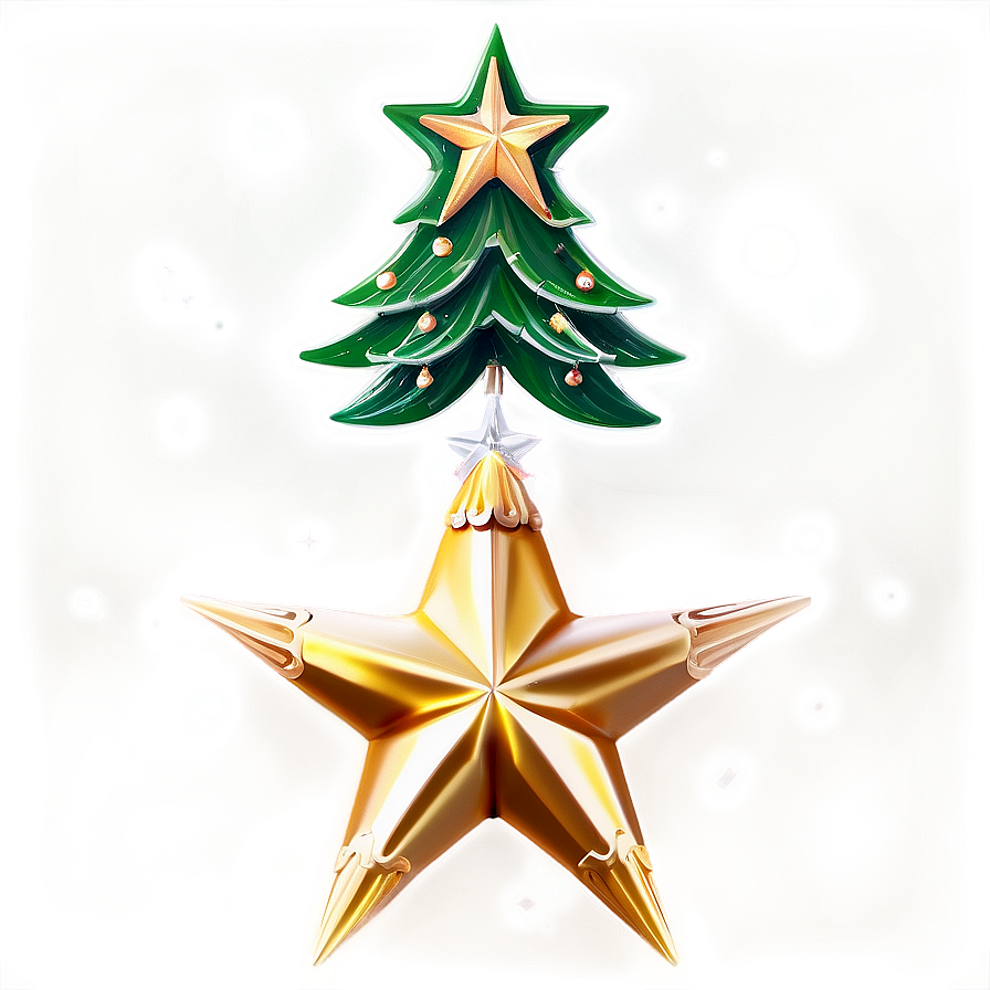 Luxury Christmas Tree Star Png 17