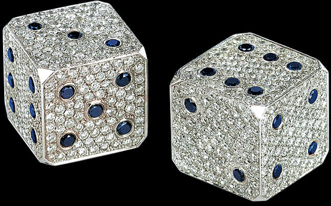 Luxury Crystal Dice Set PNG with transparent background