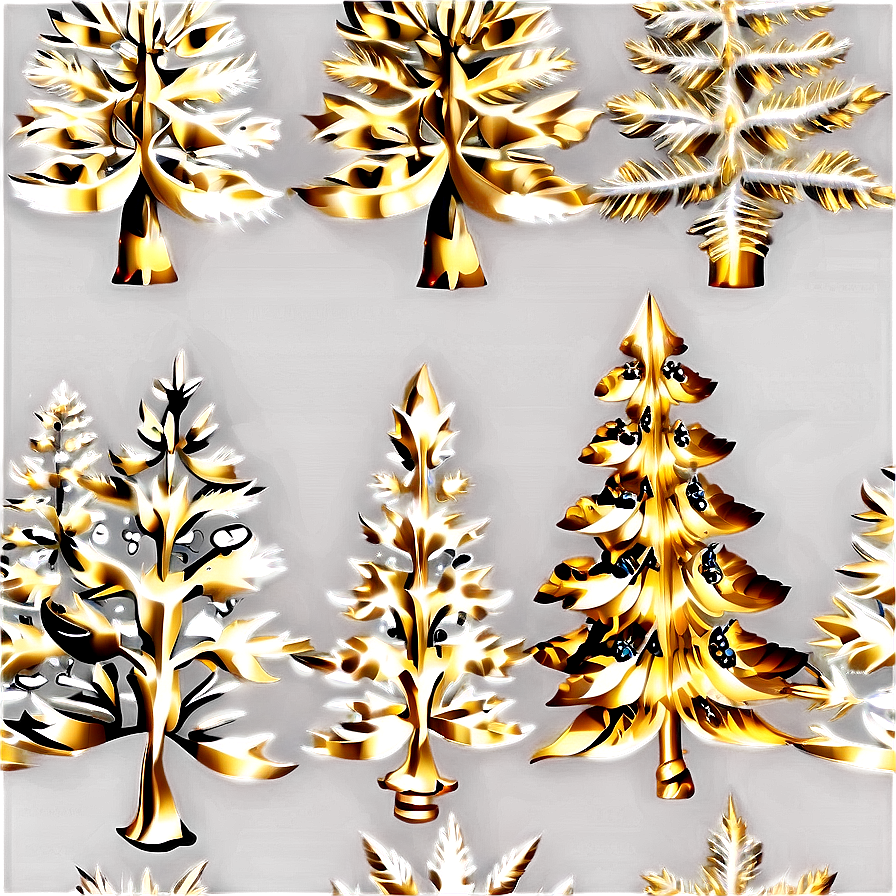 Luxury Gold Christmas Tree Design Png Fcy82