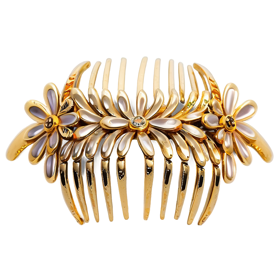 Luxury Gold Hair Clip Png 64