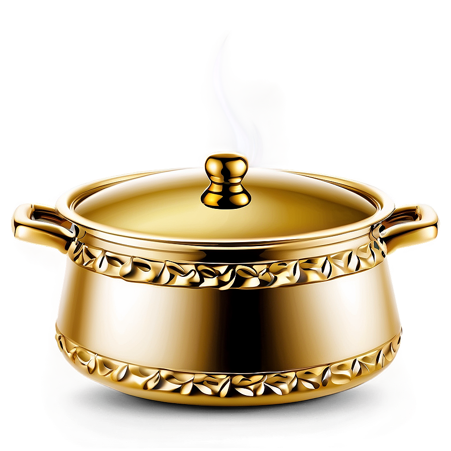 Luxury Gold-plated Cooking Pot Png Edy96