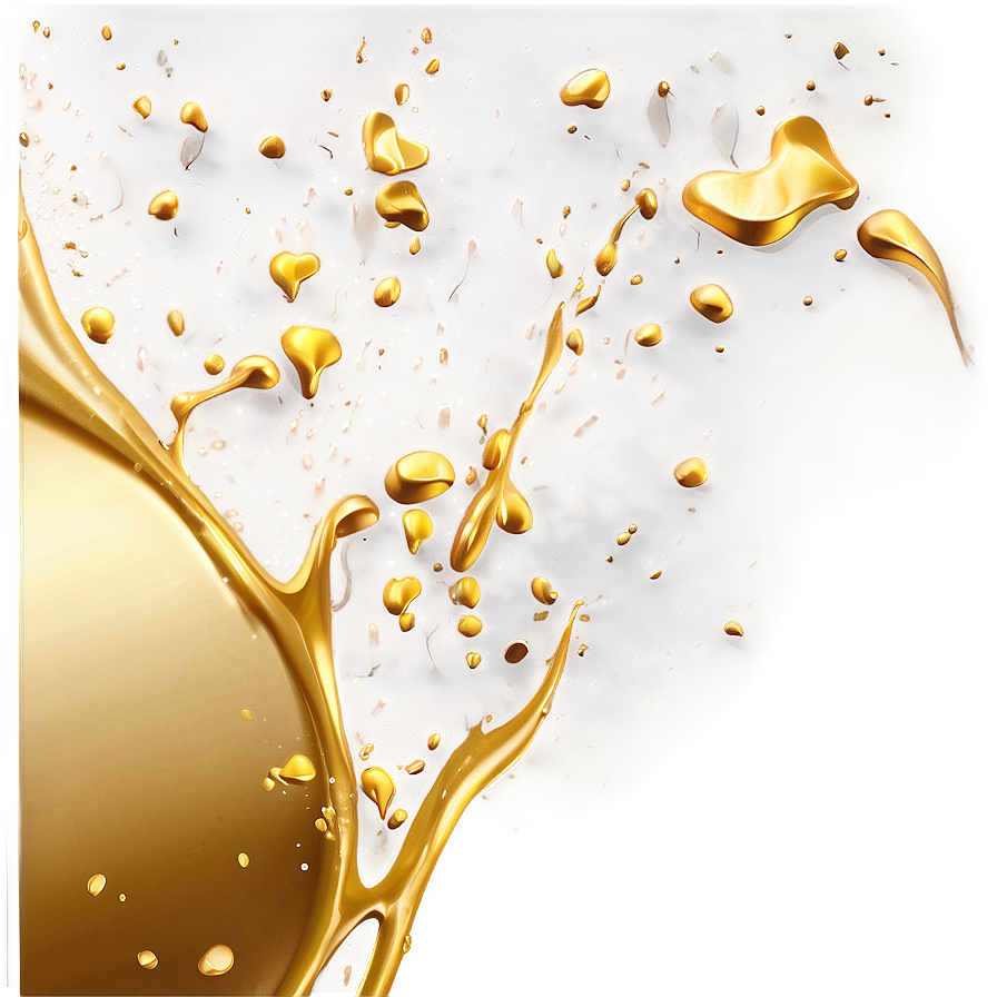 Luxury Gold Splash Design Png Bxm98