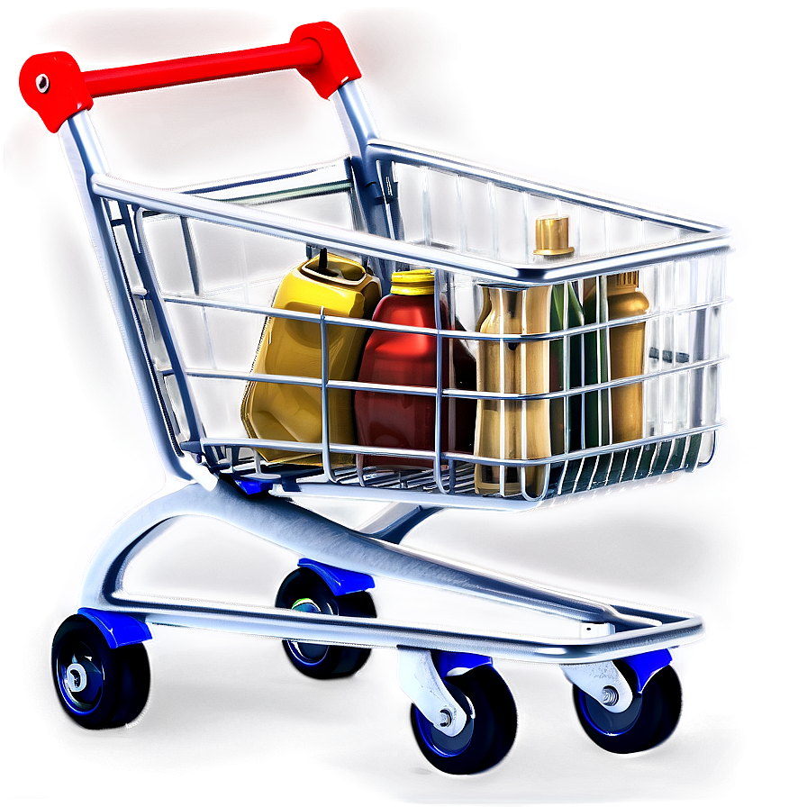 Luxury Grocery Cart Png 06282024