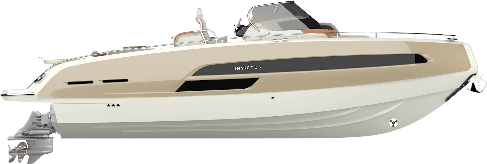 Luxury Invictus Yacht Side View