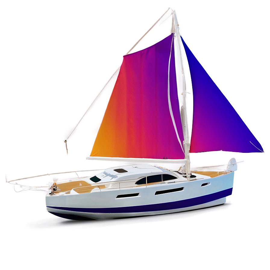Luxury Sailboat at Sunset PNG 05242024 PNG image with a transparent background, free high-resolution download