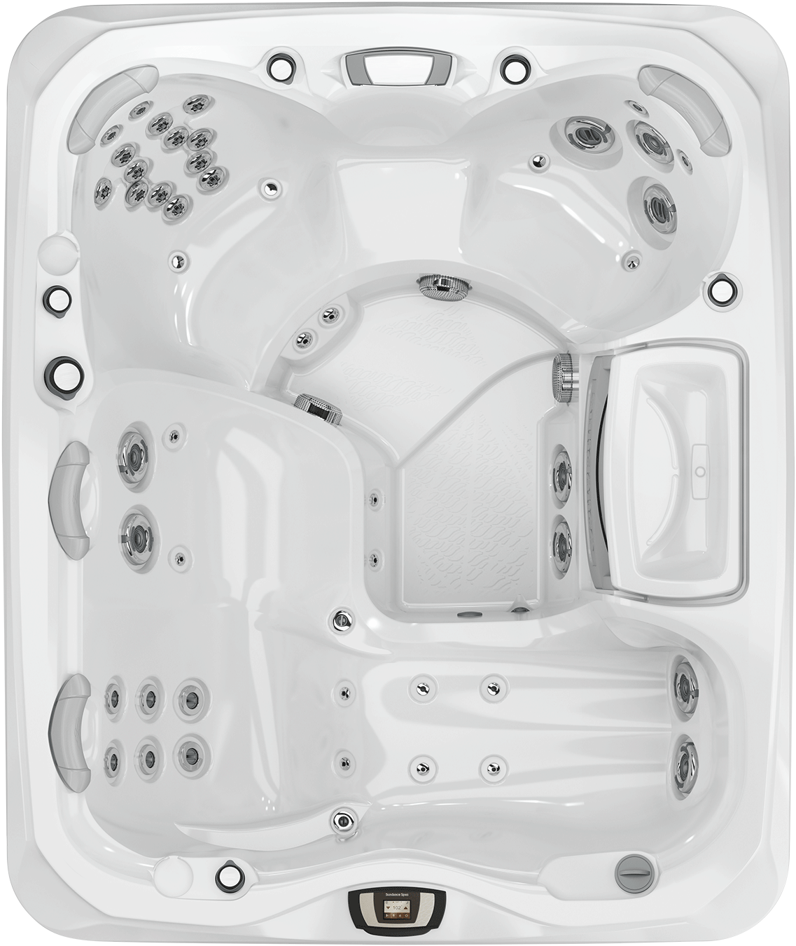 Luxury White Jacuzzi Spa Top View