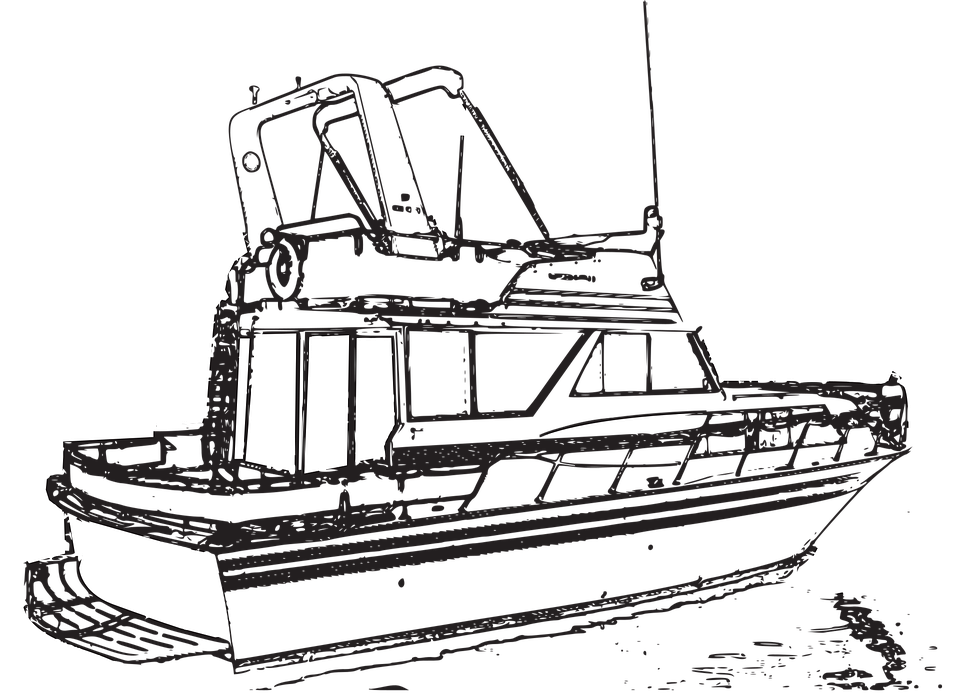 Boat, Marinette, Yacht - Line Art, HD Png Download PNG with transparent background