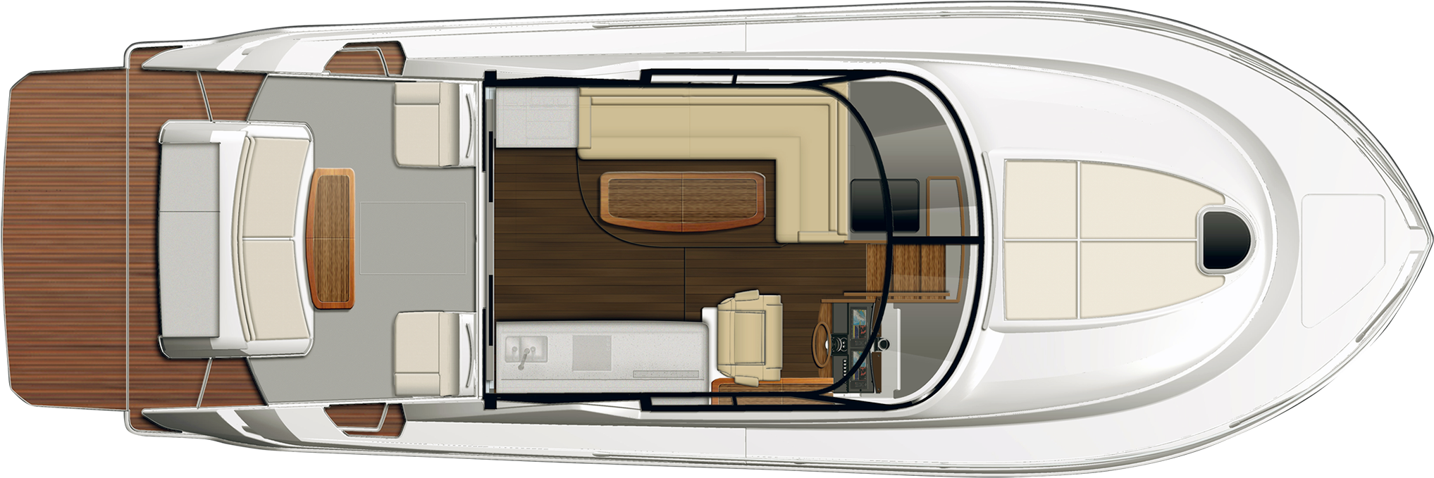 Luxury Yacht Top View Layout