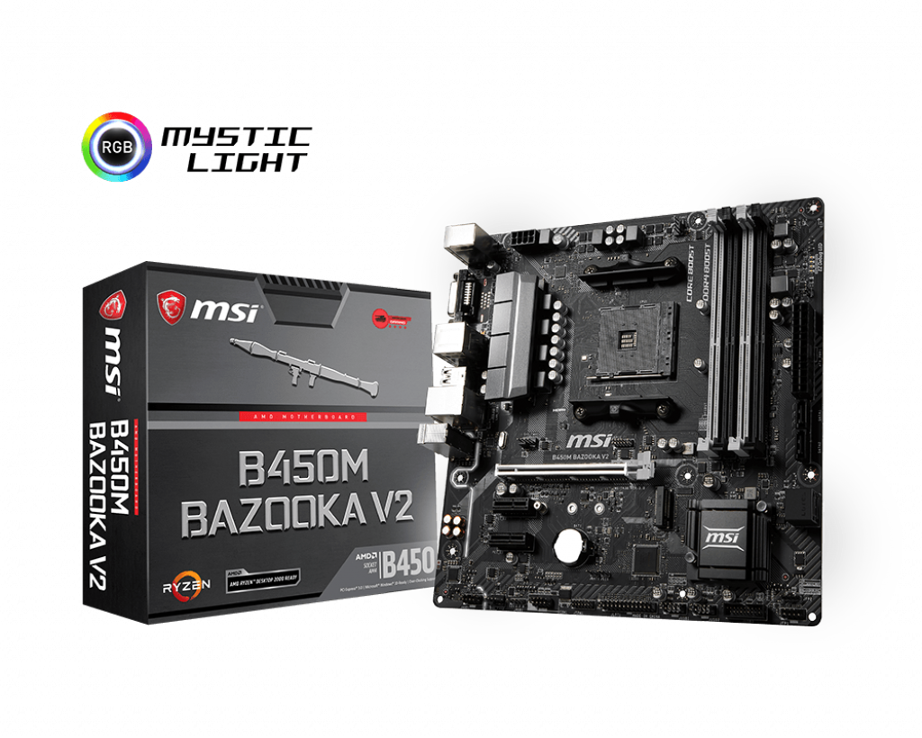 B450m Bazooka V2 - Motherboard Msi Am4 B450m Bazooka, HD Png Download PNG with transparent background