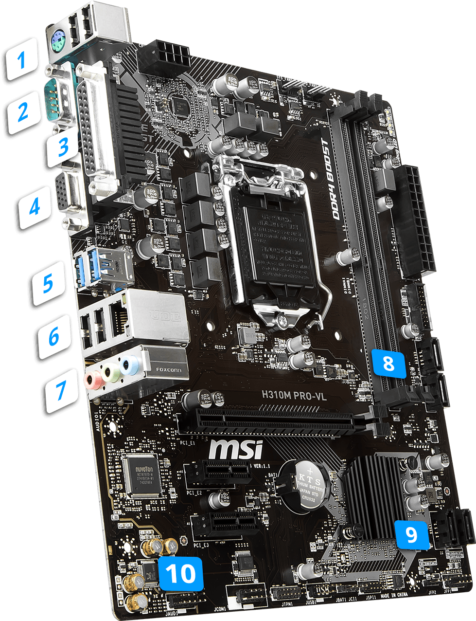 M S I H310 M P R O V L Motherboard