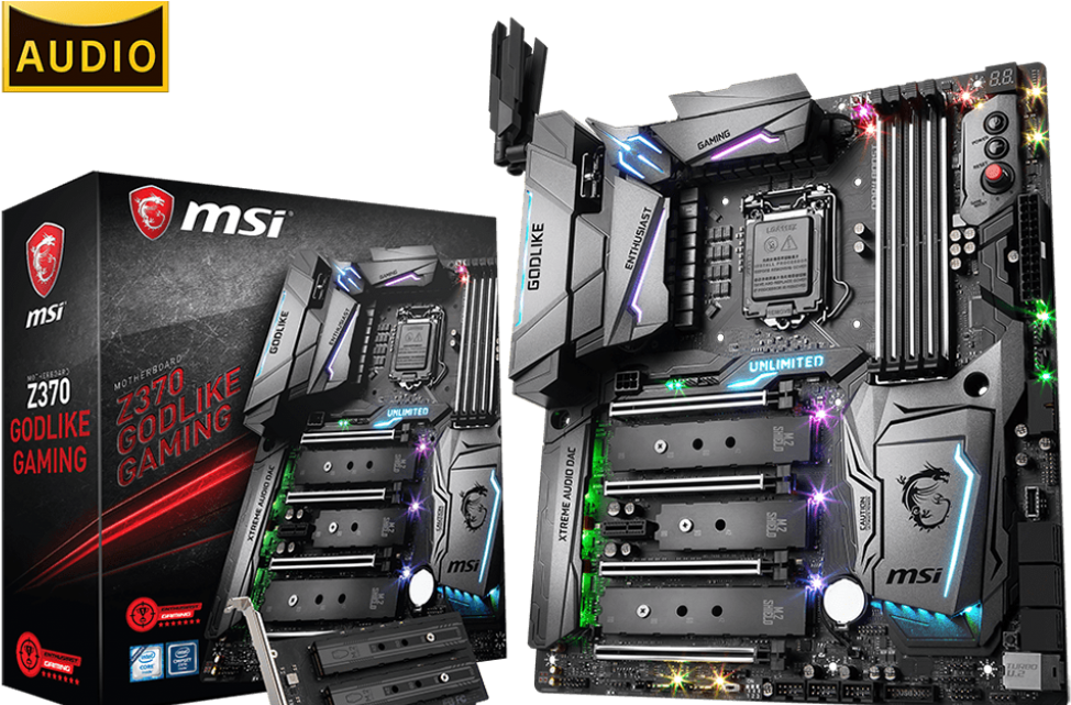 Msi Unleashes Z370 Godlike Gaming E-atx Motherboard - Best Gaming Motherboard For I7 8700k, HD Png Download PNG with transparent background