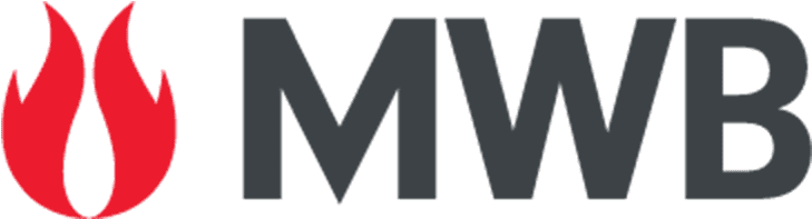 M W B Logo Flame Design PNG with transparent background