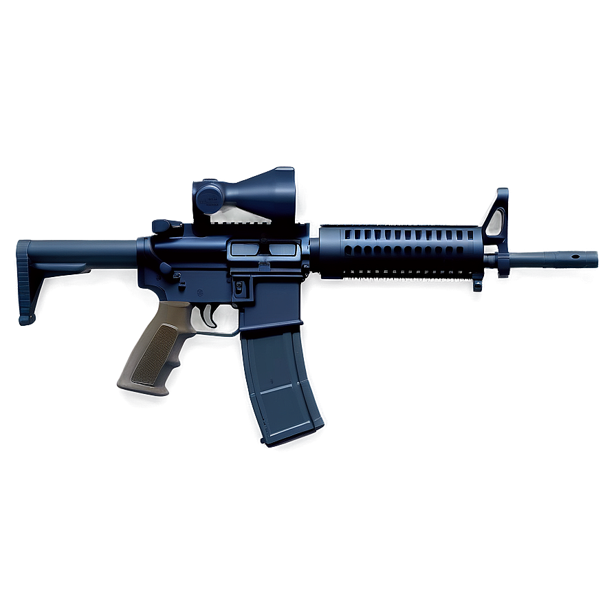 M16 Rifle Flat Design Png 21