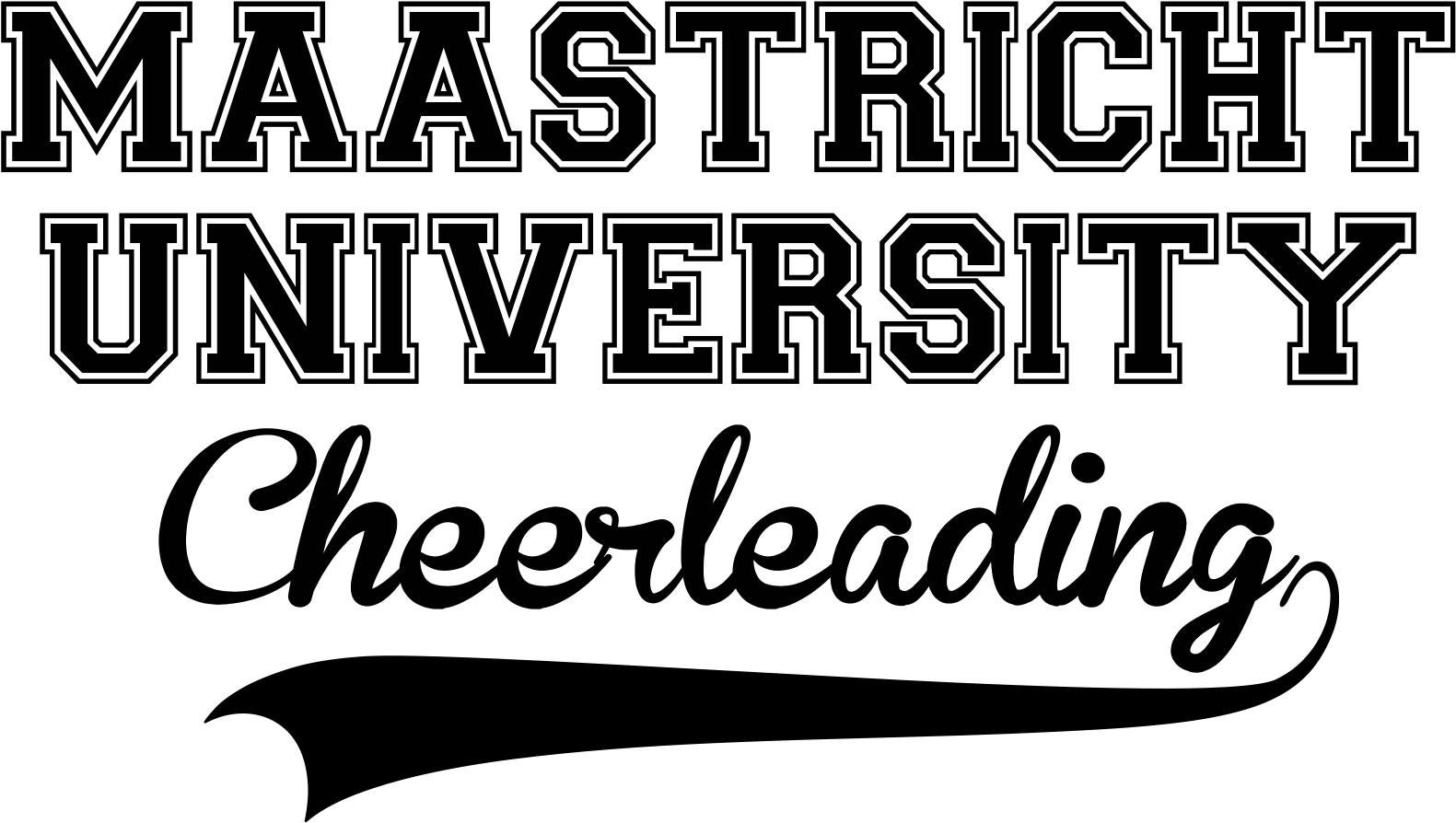 Clip Art Cheerleader Font - Maastricht University Cheerleading, HD Png Download PNG with transparent background