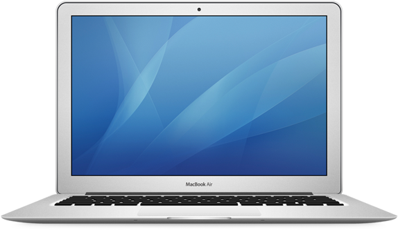 Mac Book Air Front View PNG with transparent background