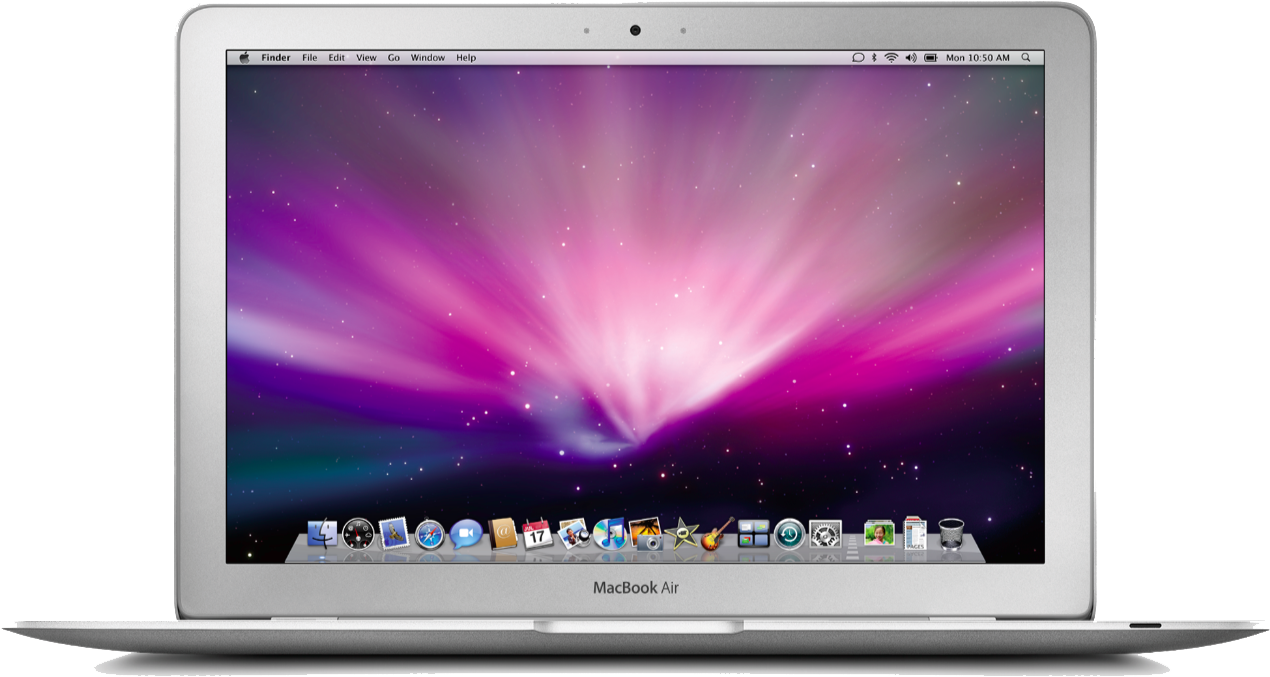Mac Book Air Galaxy Wallpaper PNG with transparent background