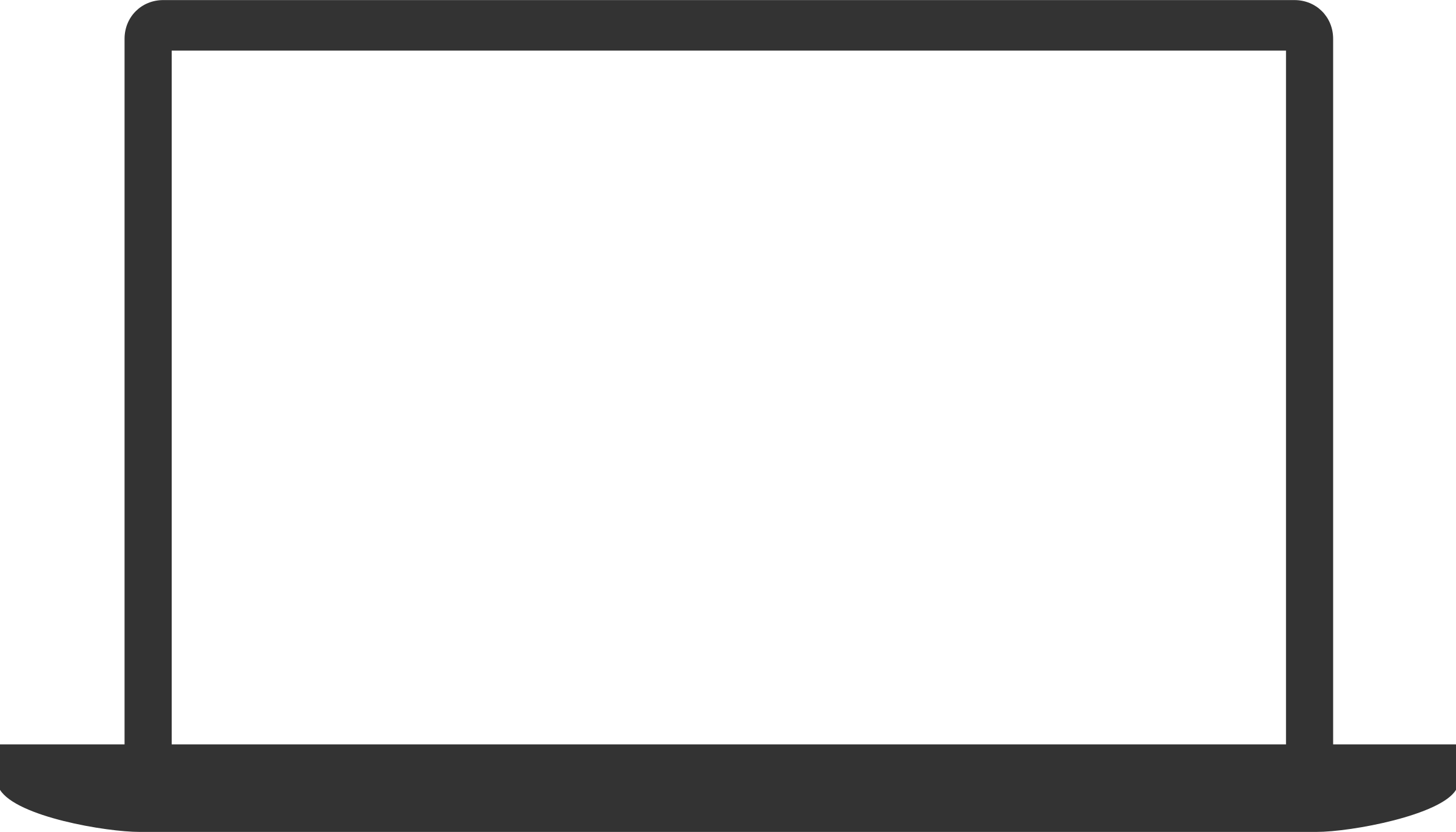 Mac Book Open Blank Screen PNG with transparent background