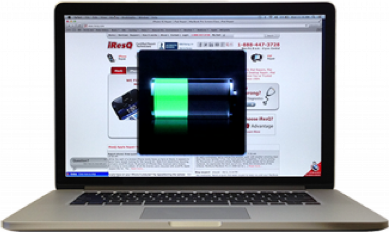 Mac Book Pro Battery Service Notification PNG with transparent background