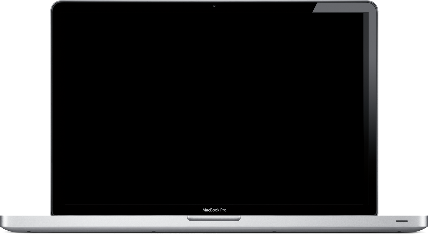 Mac Book Pro Front View PNG with transparent background