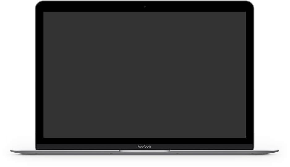 Mac Book Pro Front View PNG with transparent background