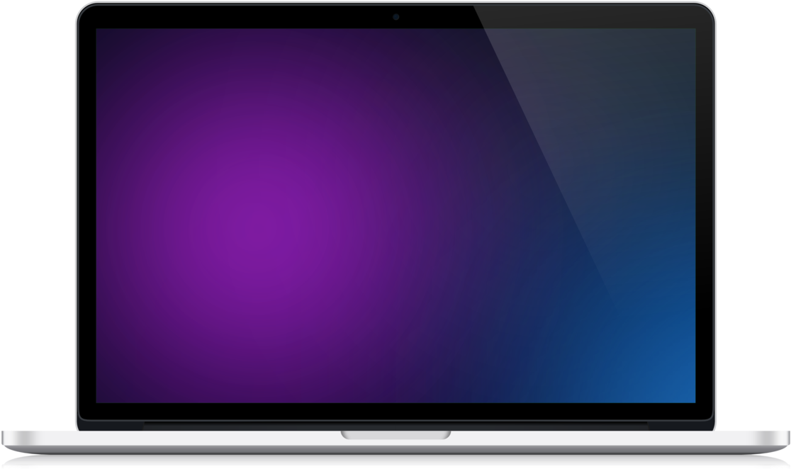 Mac Book Pro Front View PNG with transparent background