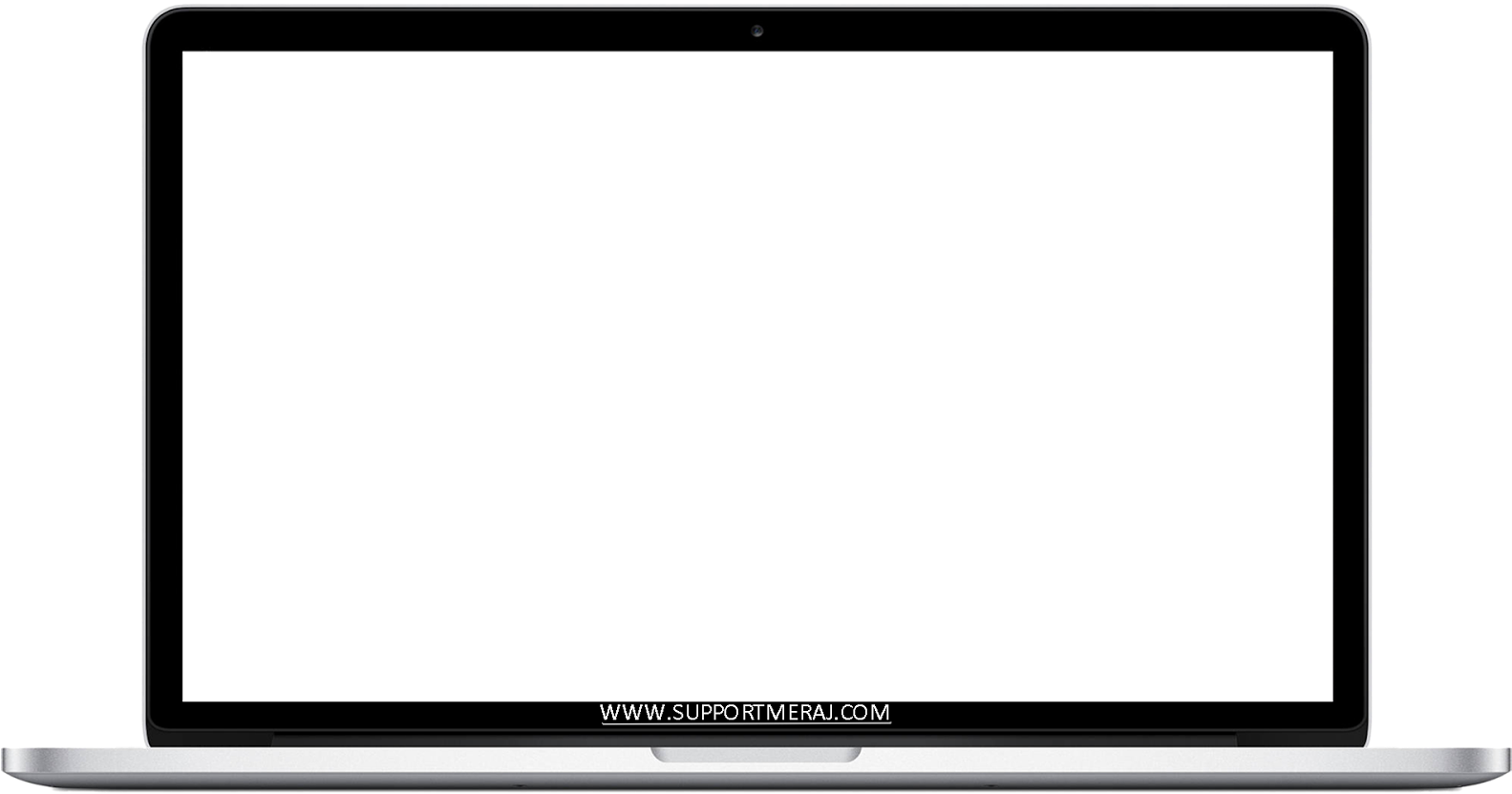 Mac Book Pro Mockup Blank Screen PNG with transparent background