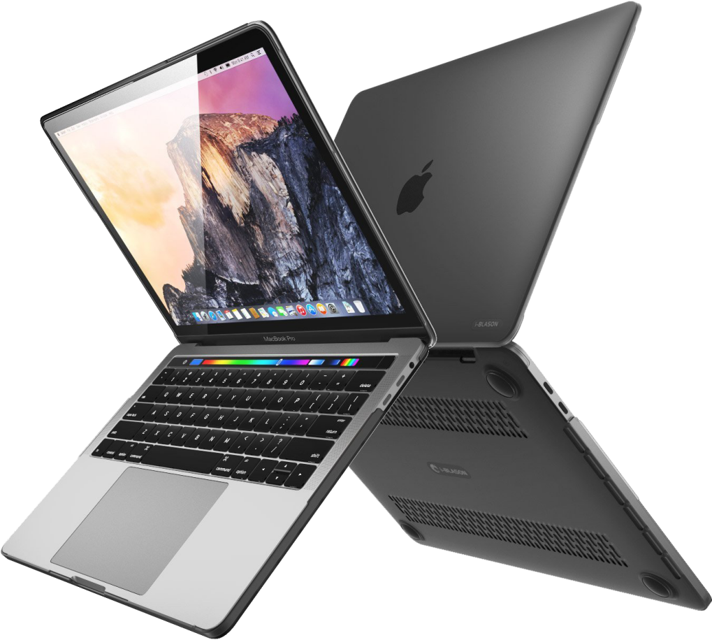 Mac Book Pro Openand Closed View PNG with transparent background