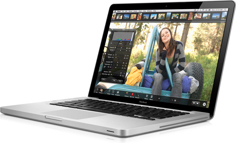 Mac Book Pro Photo Editing PNG with transparent background