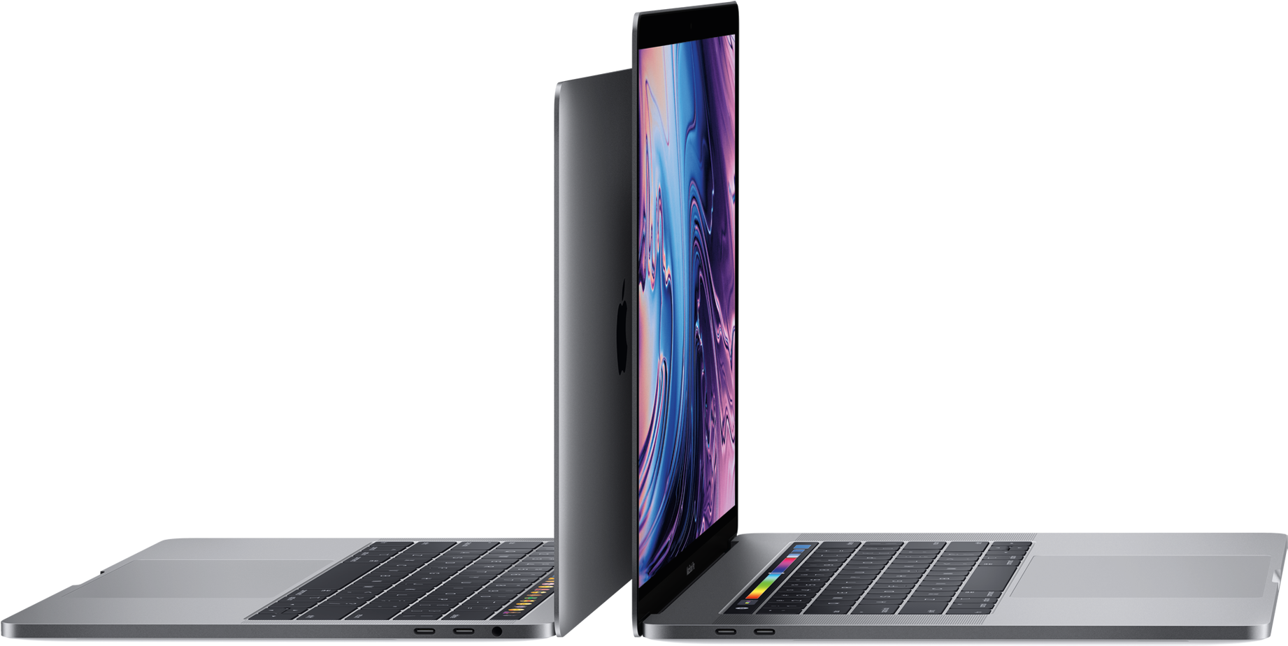 Mac Book Pro Side View Display PNG with transparent background