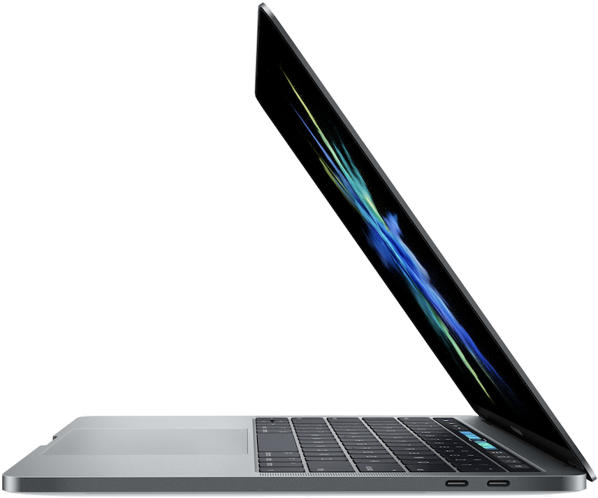 Mac Book Pro Side View PNG with transparent background