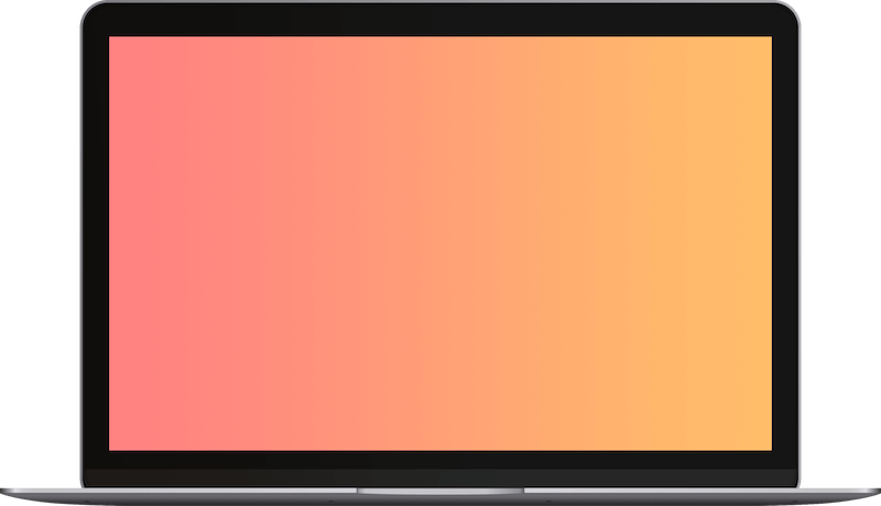 Mac Book Prowith Colorful Screen PNG with transparent background