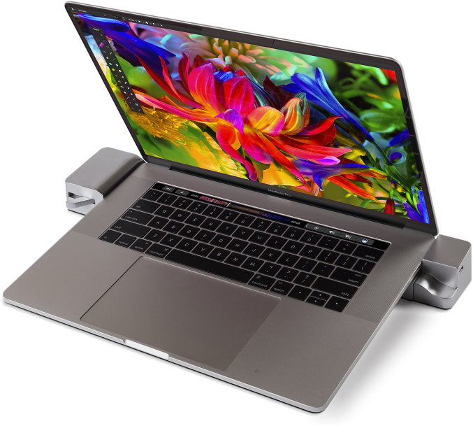 Mac Book Prowith Colorful Screenand Accessories PNG with transparent background