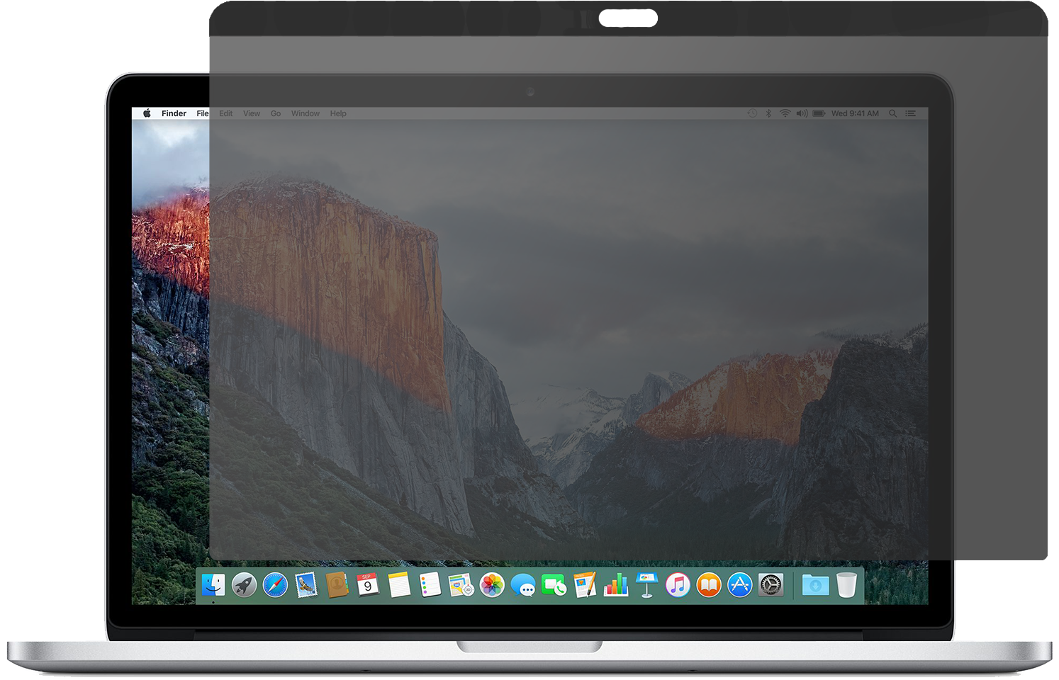 Mac Book Prowith Yosemite Wallpaper PNG with transparent background