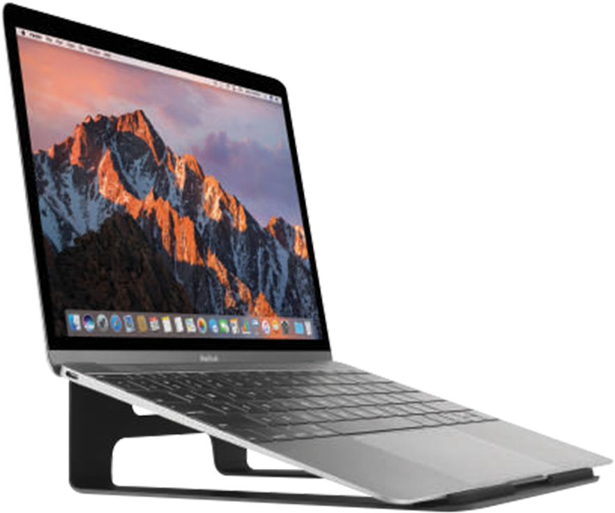 Mac Bookon Stand PNG with transparent background