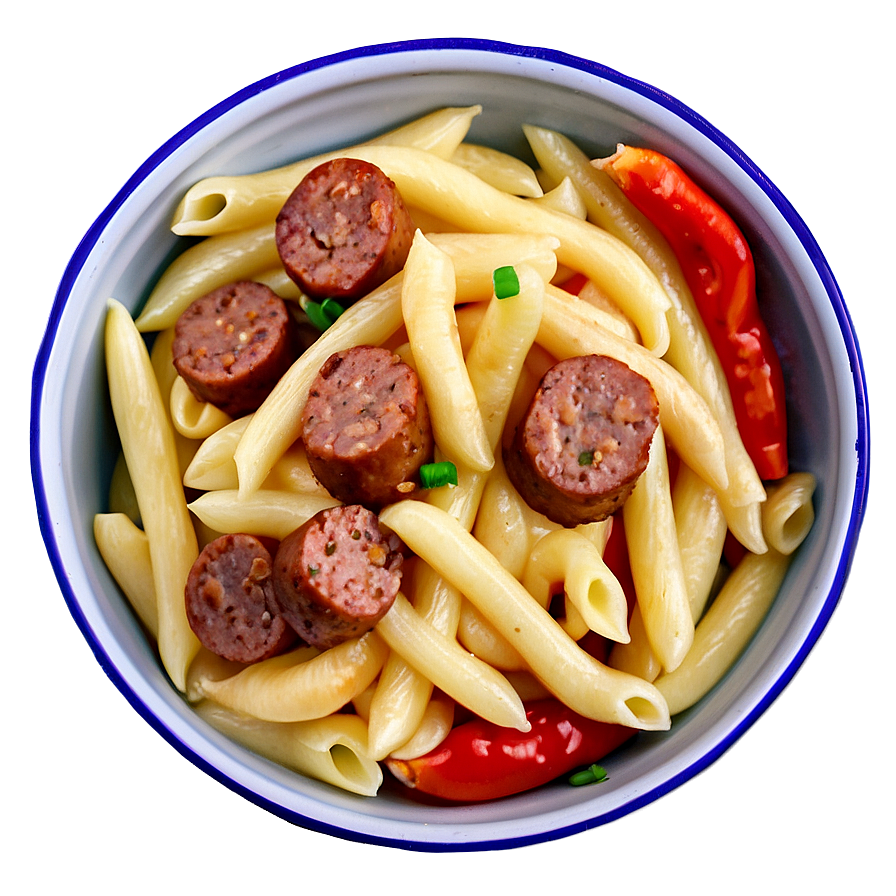 Macaroni with Sausage and Peppers PNG okj27 PNG image with a transparent background, free high-resolution download