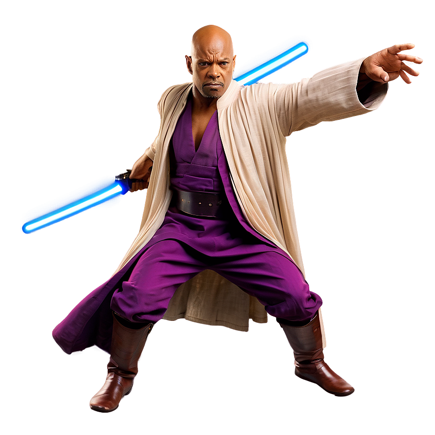 Mace Windu Action Pose Png 06242024