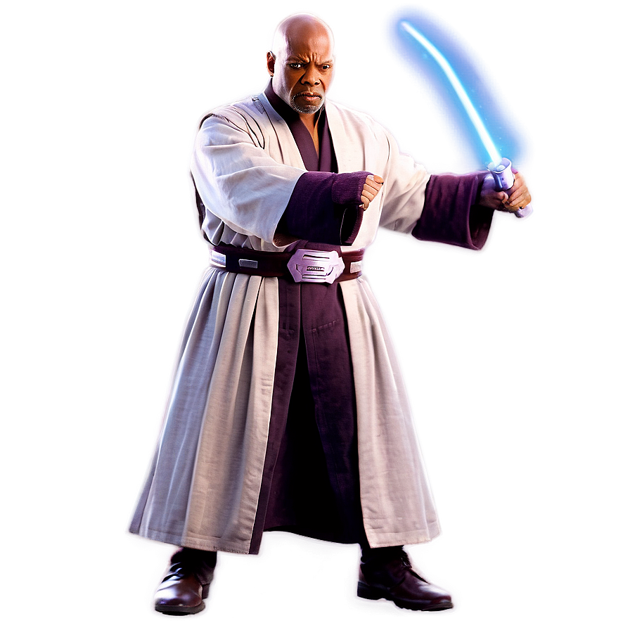 Mace Windu Battle Stance Png 89