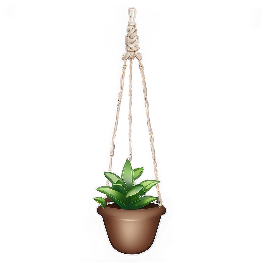 Macrame Hanging Plant Png 05252024